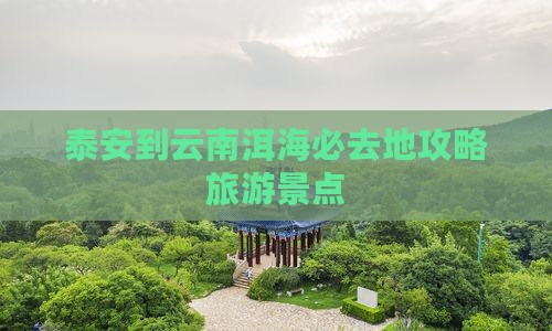 泰安到云南洱海必去地攻略旅游景点